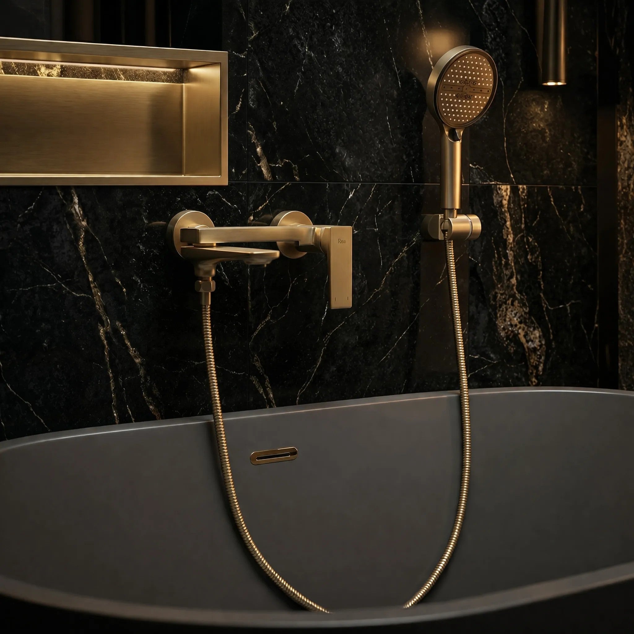 Kúpeľňová batéria PREMIUM REA Prime Gold Brush  7