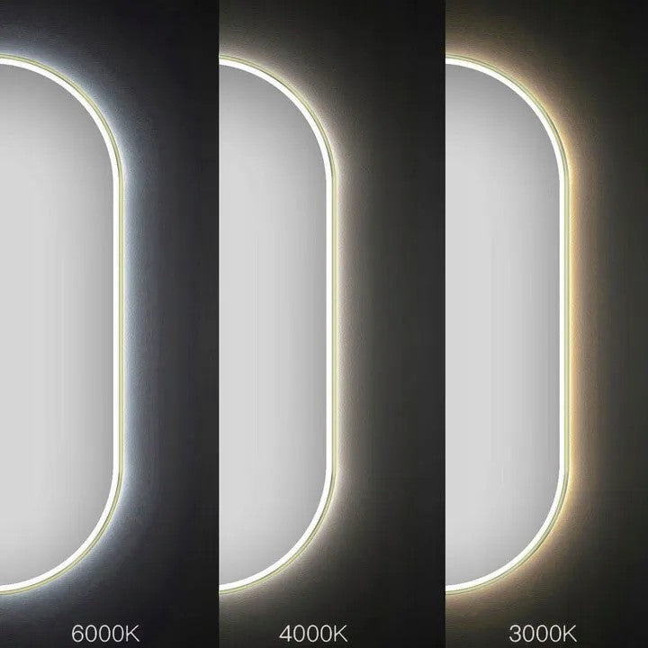 Zrkadlo LED OVL 50x100cm Gold  7