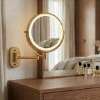 Zrkadlo LED Glow Brush Gold  7