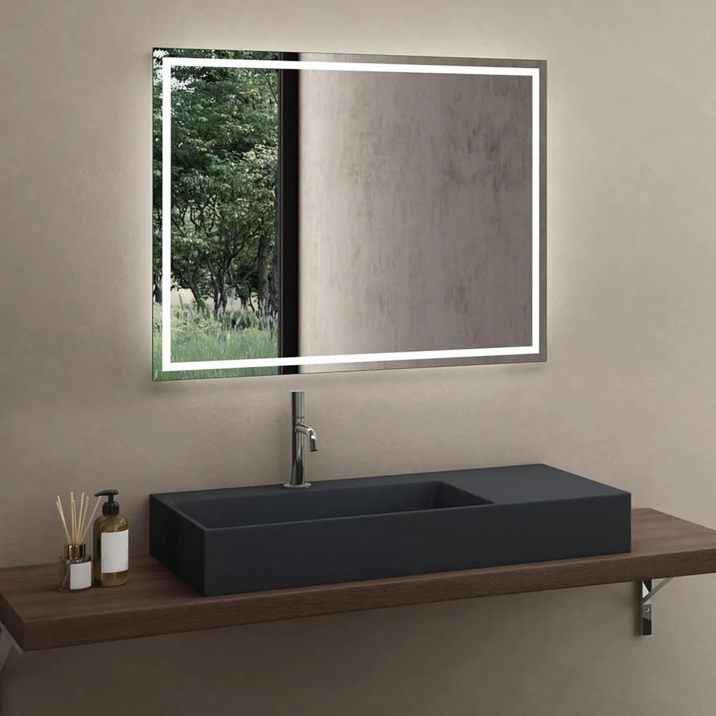 Umývadlo REA Archi 75 CM Grey MATT na dosku - konglomerát  7