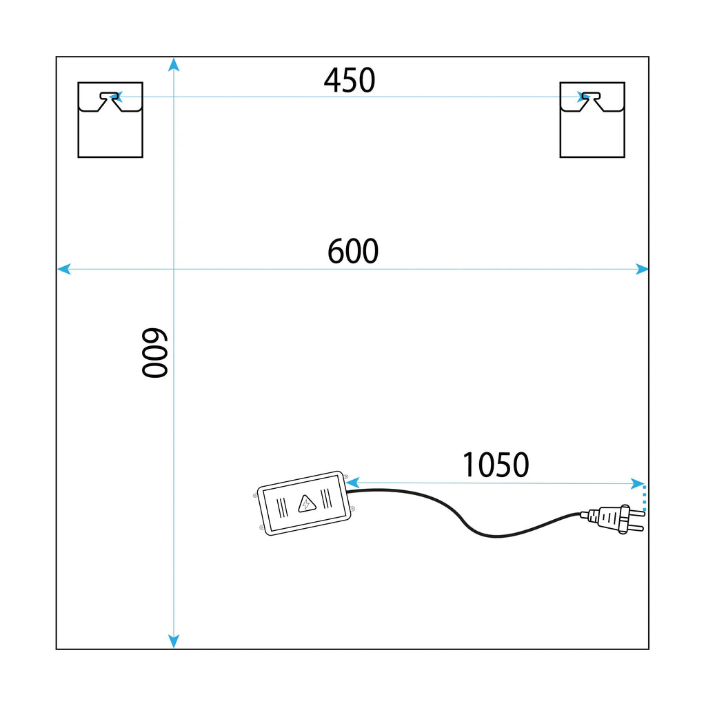 Zrkadlo LED 60x60 YH-BL-12  7