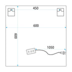 Zrkadlo LED 60x60 YH-BL-12  7
