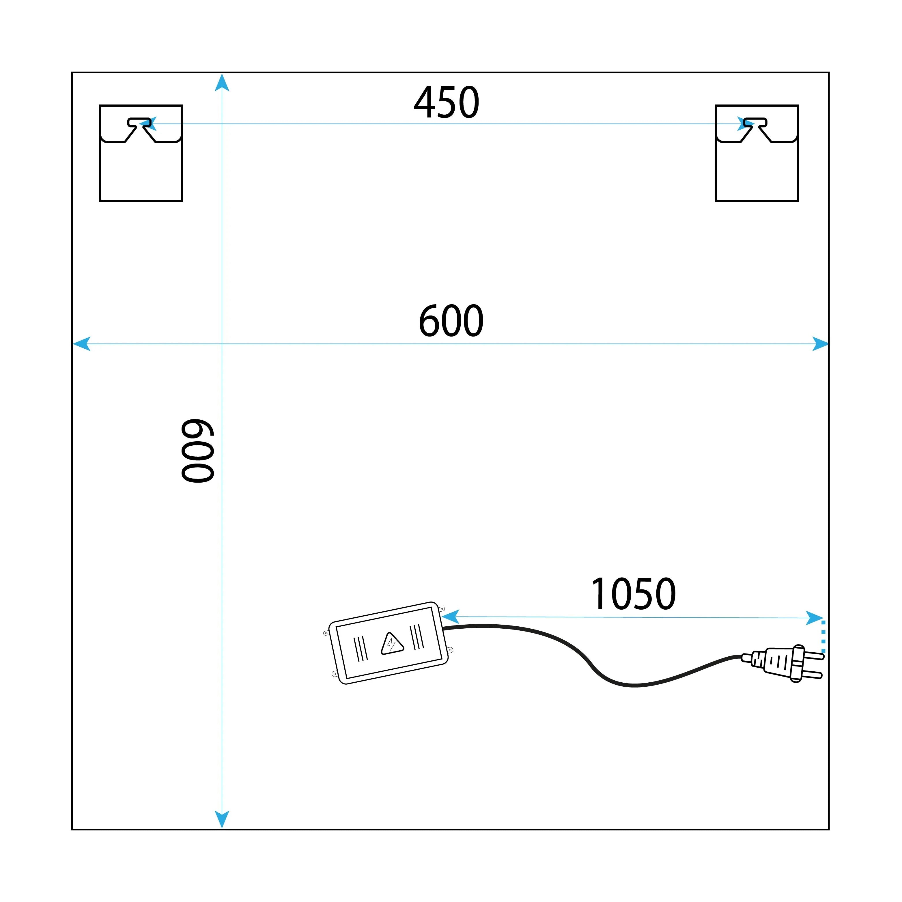 Zrkadlo LED 60x60 YH-BL-12  7