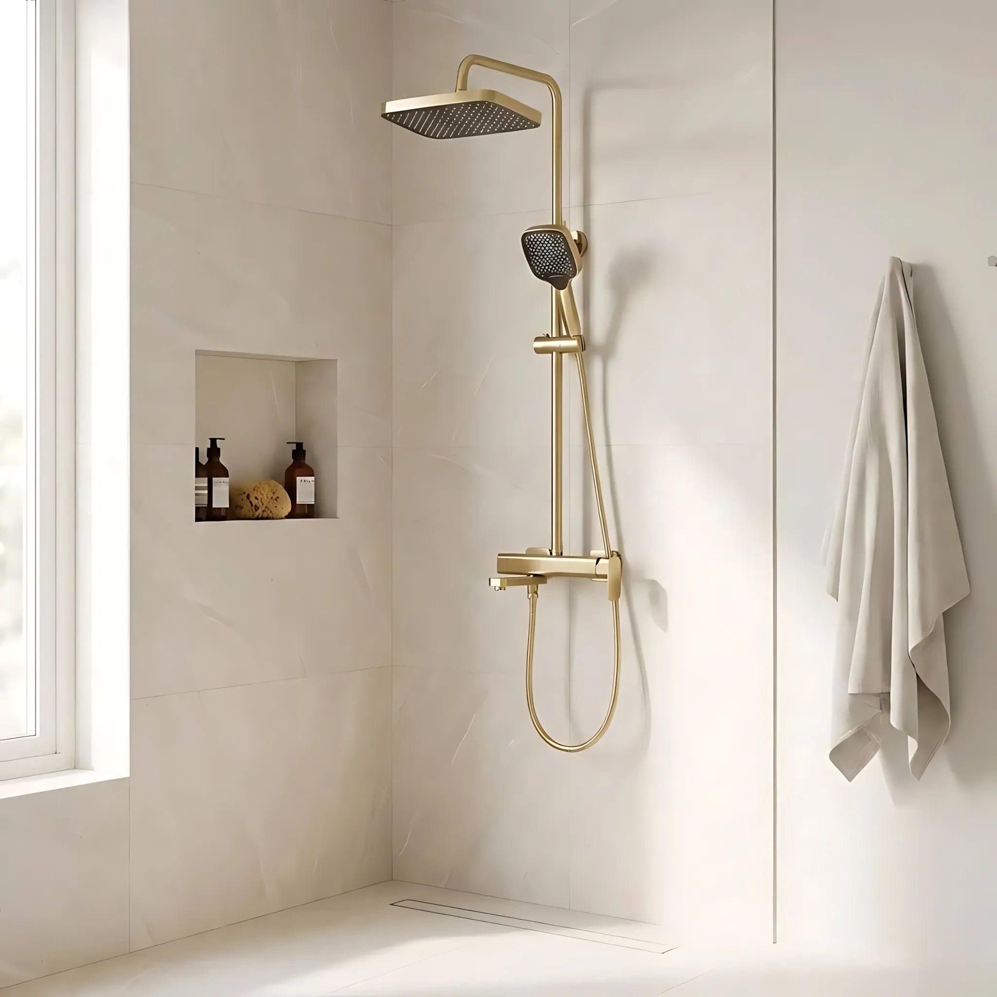 Sprchový set Rea Arlo Brush Gold  7
