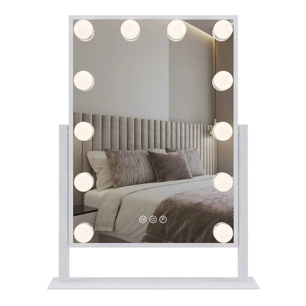 Zrkadlo LED HOLLYWOOD White 30x40  7