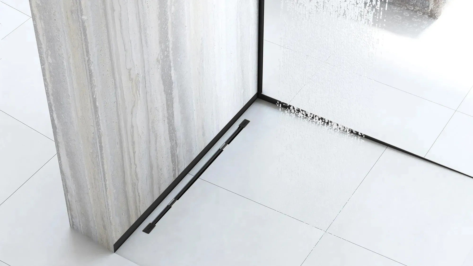 Predná lišta sprchovej vaničky 130 cm Čierna  7