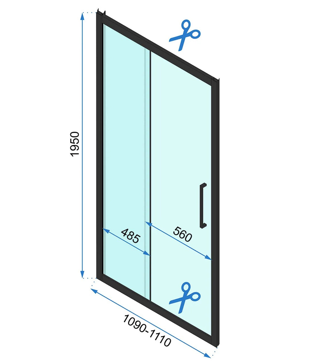 Sprchovací kút Rapid Slide Wall Dvere: 130 Stena: 100 7