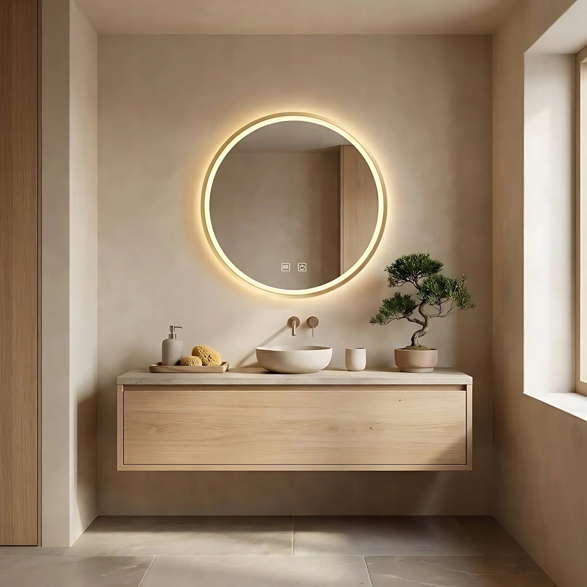 Zrkadlo LED 90cm MMJ Gold  7
