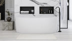 bathroom shelf 30x45 matte black  7