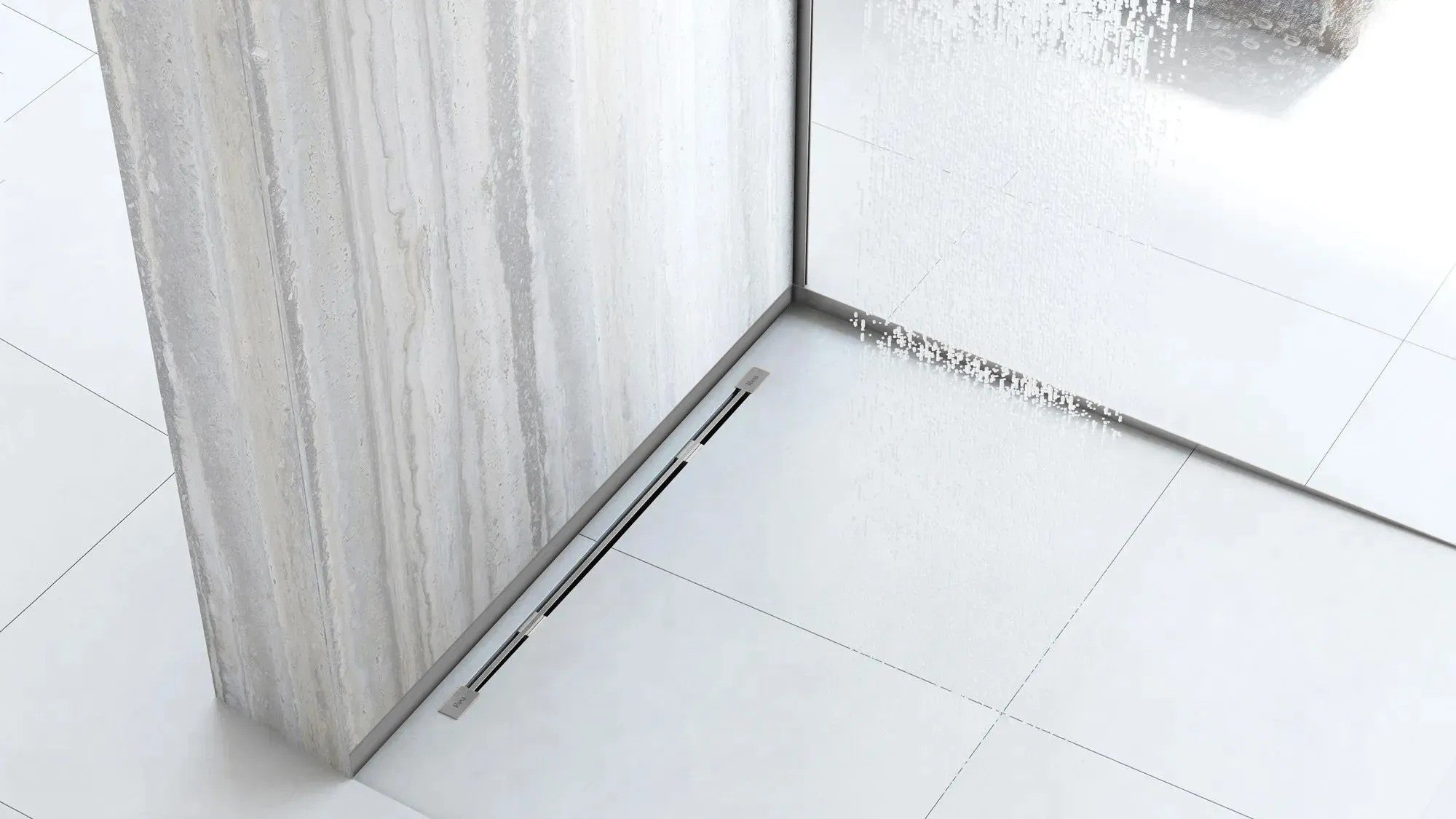 Predná lišta sprchovej vaničky 120 cm brúsený nikel  7