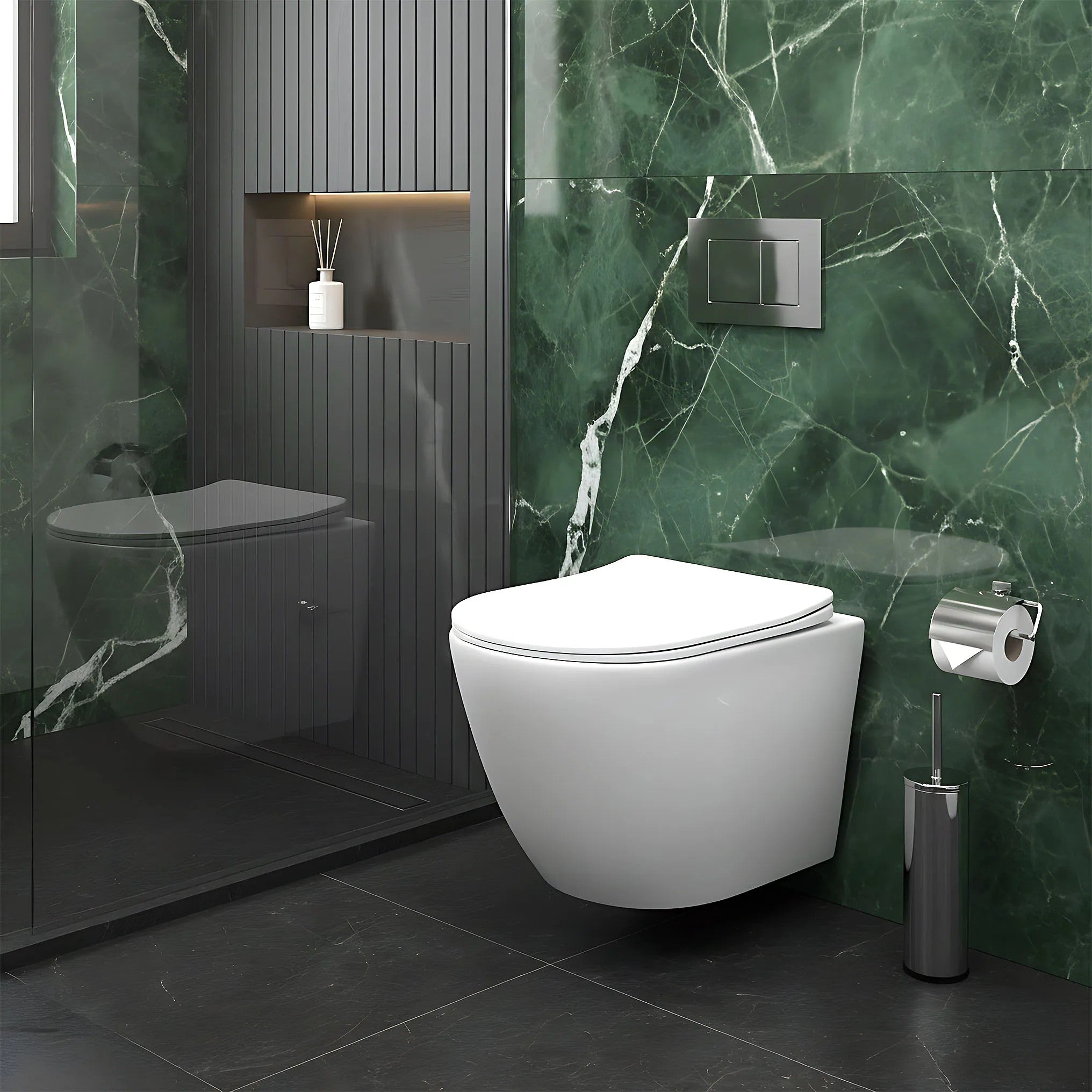 Závesná WC misa REA Carlo Lux Rimless s funkciou bidetu  7