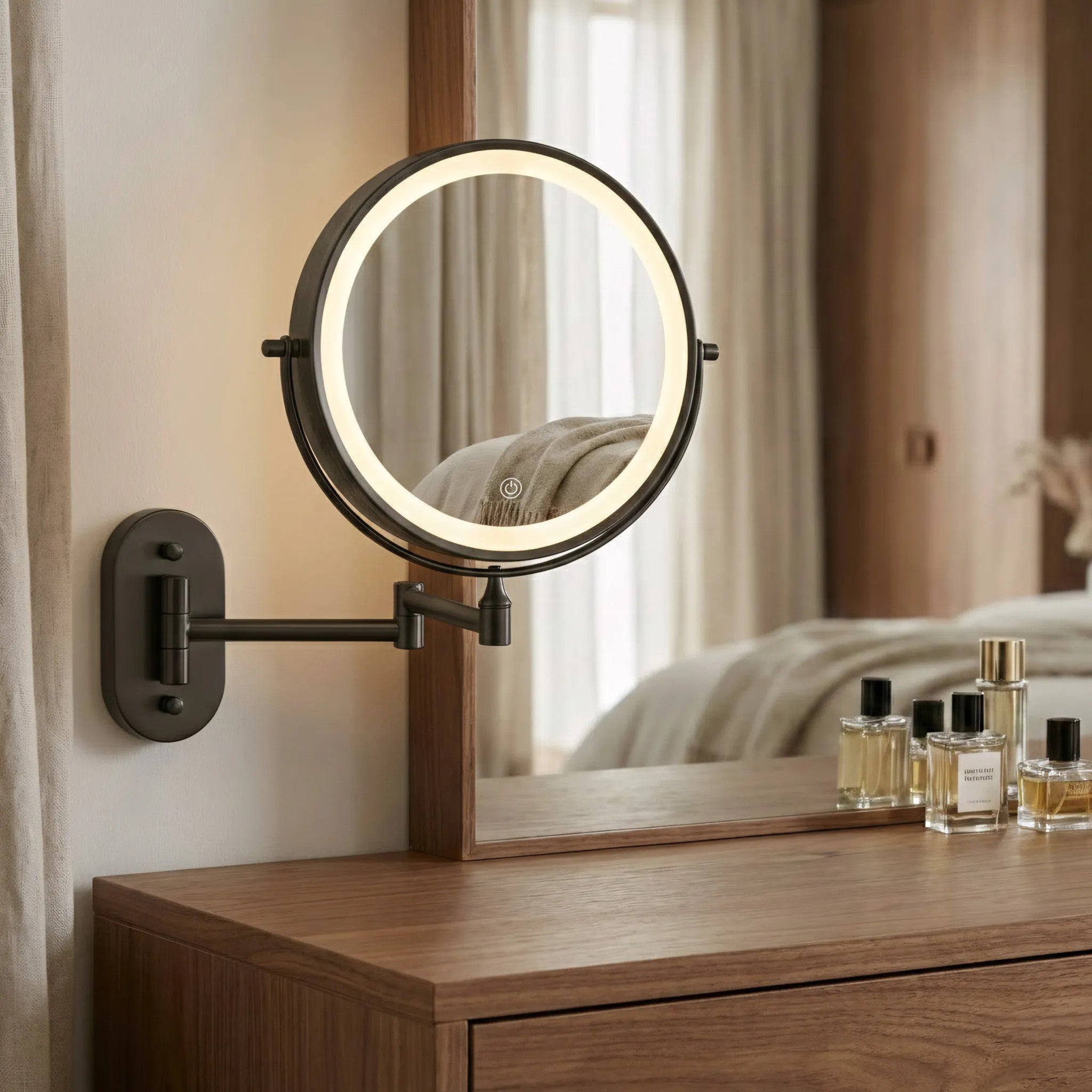 Zrkadlo LED Glow Black  7