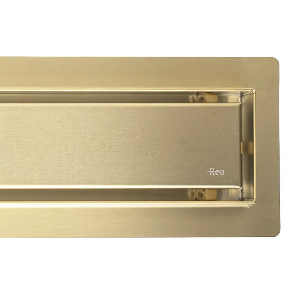 Odtokový žľab Rea Neox brush gold 60  7