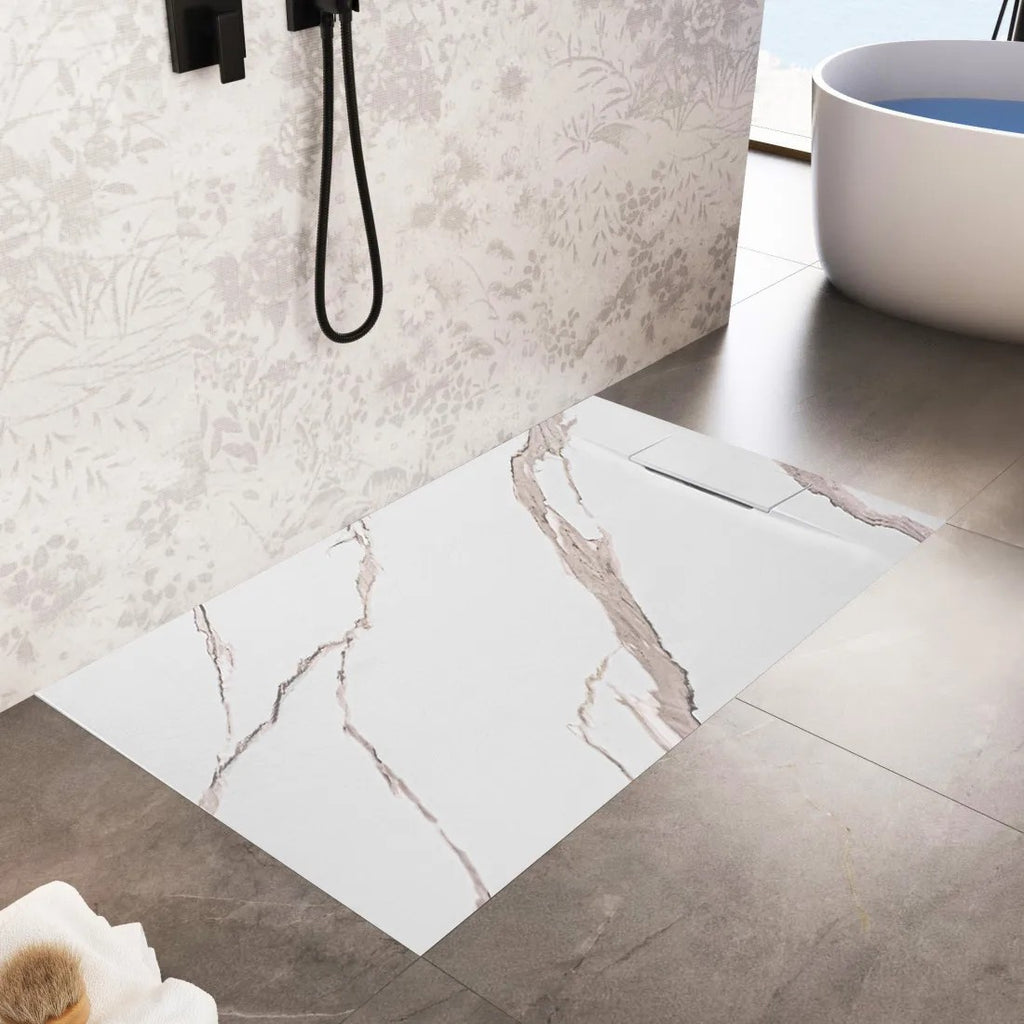 Sprchová vanička Bazalt CARRARA WHITE 80x100  7