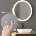Zrkadlo LED 50cm MMJ BRUSH GOLD  7