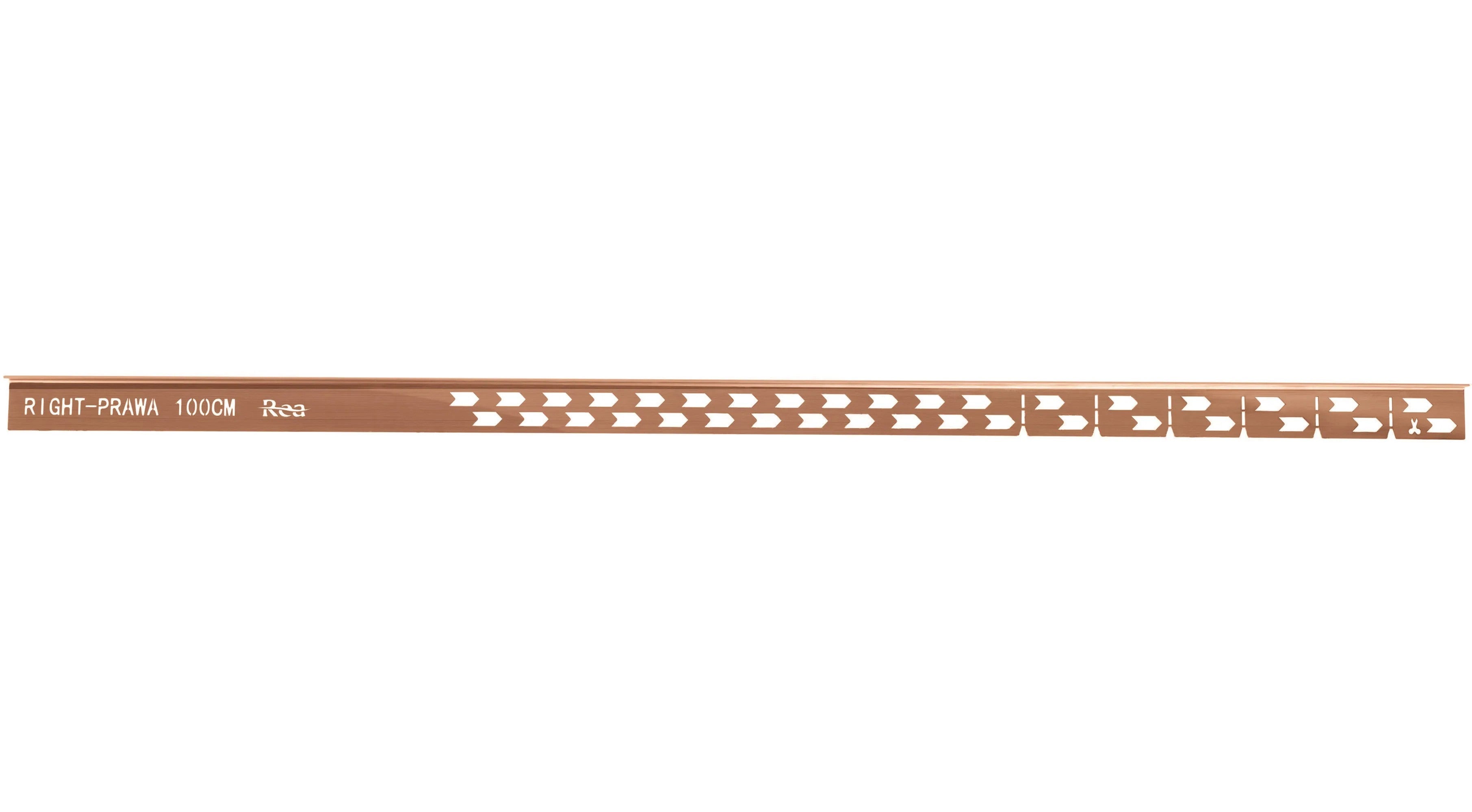 Spádová lišta sprchovej vaničky 100 cm Brush Copper ľavy 7