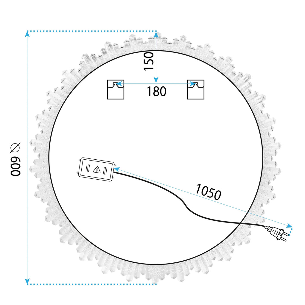 Zrkadlo LED 60cm YH-3564  7