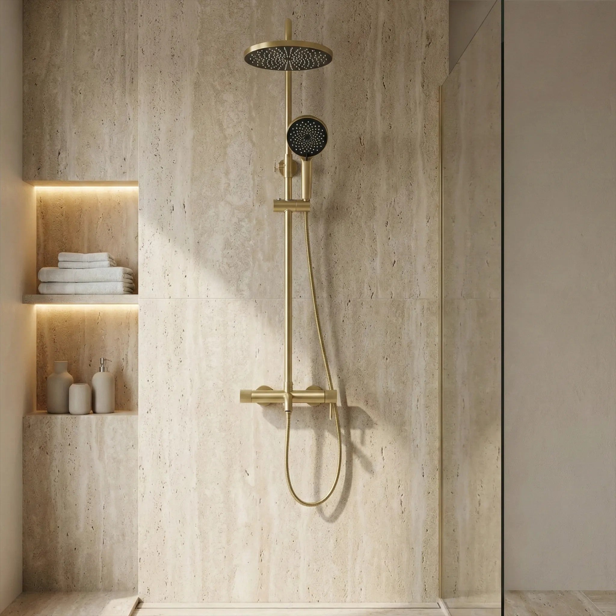 Sprchový set Rea Lungo Stripe Brush Gold  7