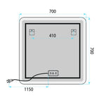 Zrkadlo LED 70x70cm TOP-2  7
