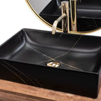 Umývadlo na dosku REA Inga Black Marble Mat  7