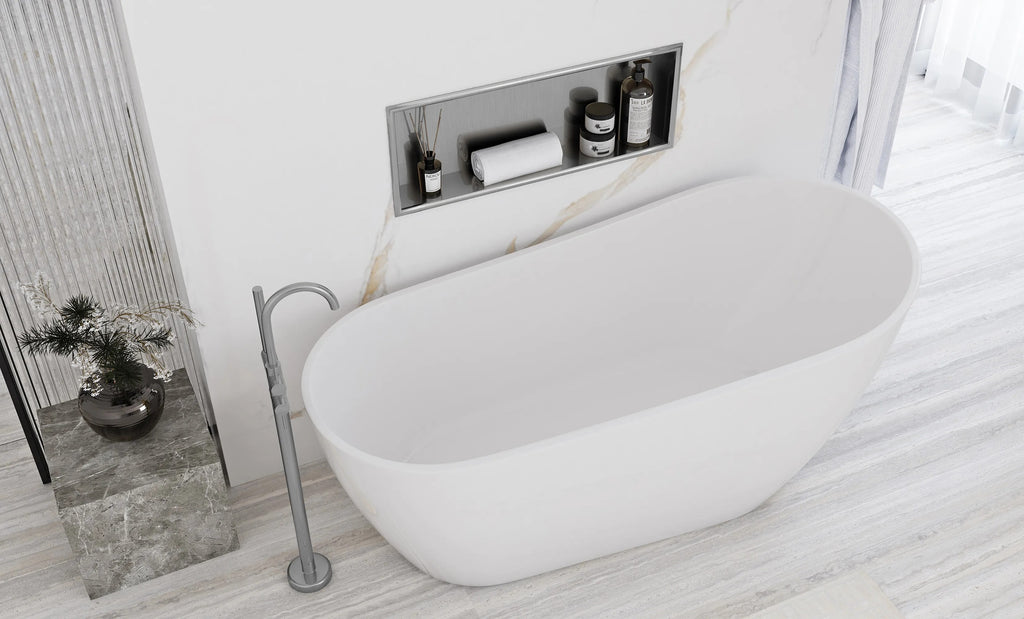 bathroom shelf 30x60 steel brush  7