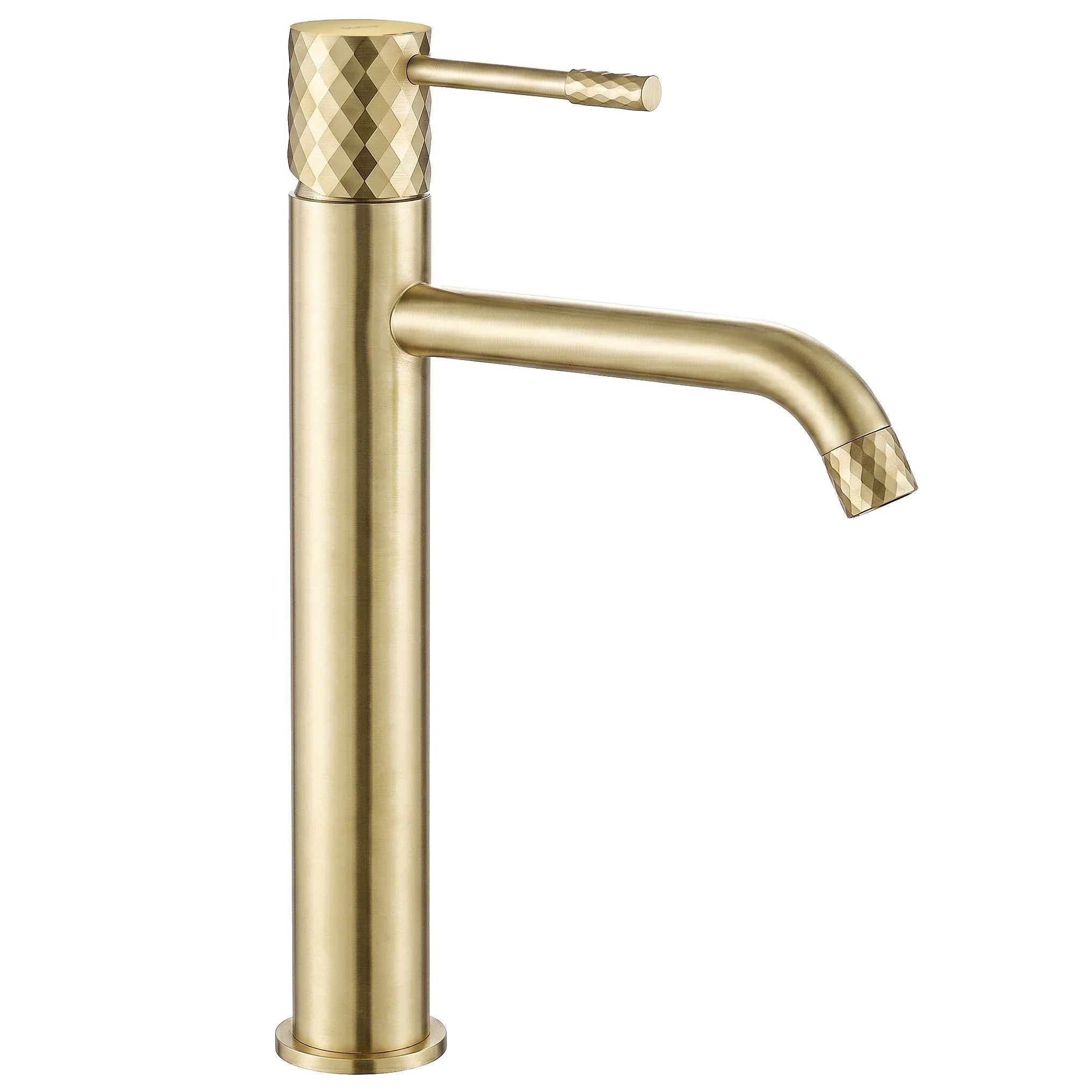 Umývadlový faucet Rea Lungo Diamond Brush Gold vysoký  7