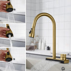 Kuchynská batéria REA CONOR BRUSH GOLD  7