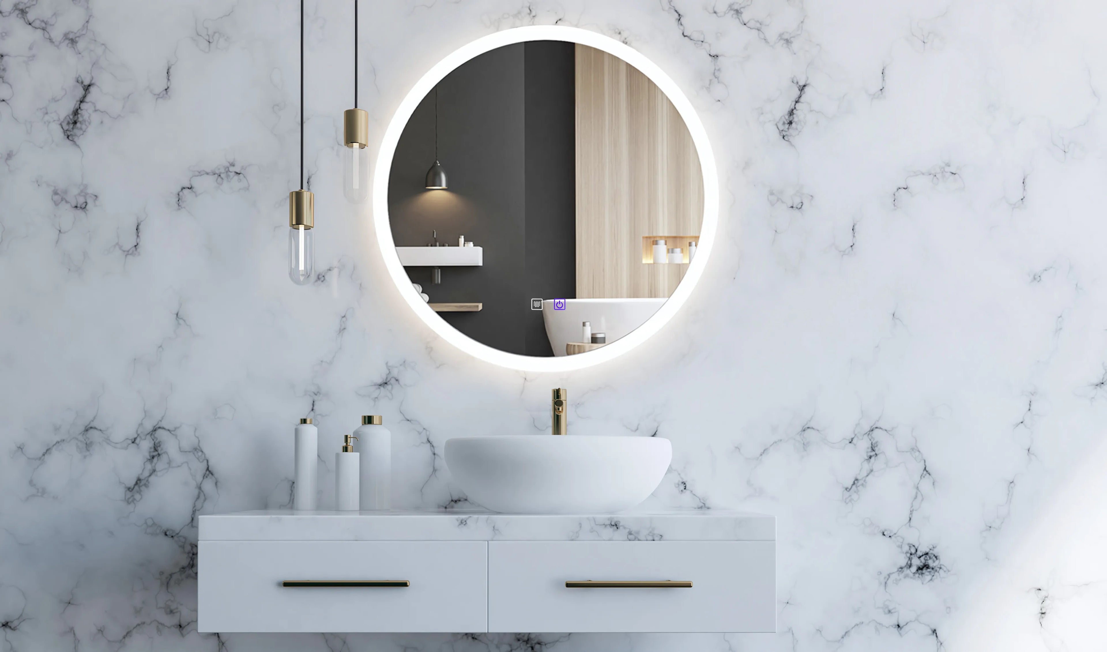 Zrkadlo LED 60cm H108  7