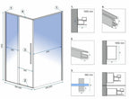 Sprchovací kút SOLAR BLACK MAT 90x90 S detským bazénom Savoy black 7