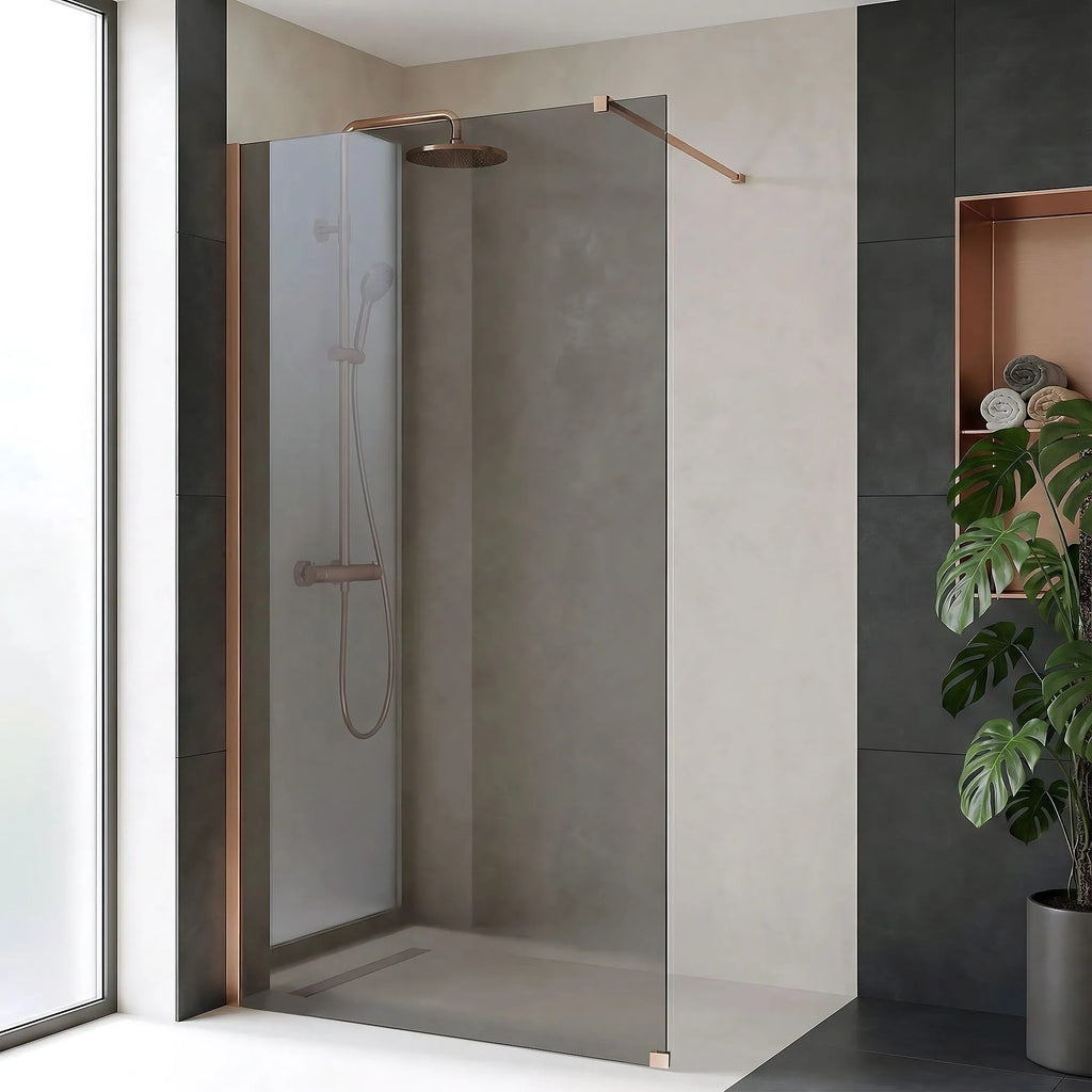 Sprchová zástena Rea Flexi Grey / Brush Copper 140  7