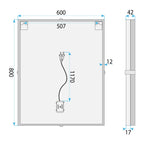Zrkadlo LED 60cm BL808  7
