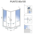 Sprchovací kút REA PUNTO - čierny 80x100 S detským bazénom Savoy black 7