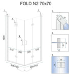 Skladací sprchový kút REA FOLD N2 80 x 80 cm 8