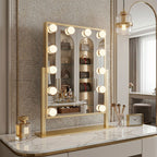Zrkadlo LED HOLLYWOOD L.Gold 30x40  3