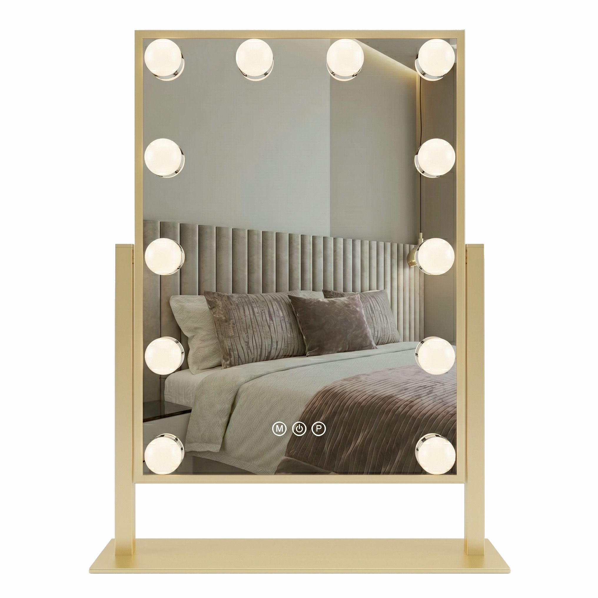 Zrkadlo LED HOLLYWOOD L.Gold 30x40  1