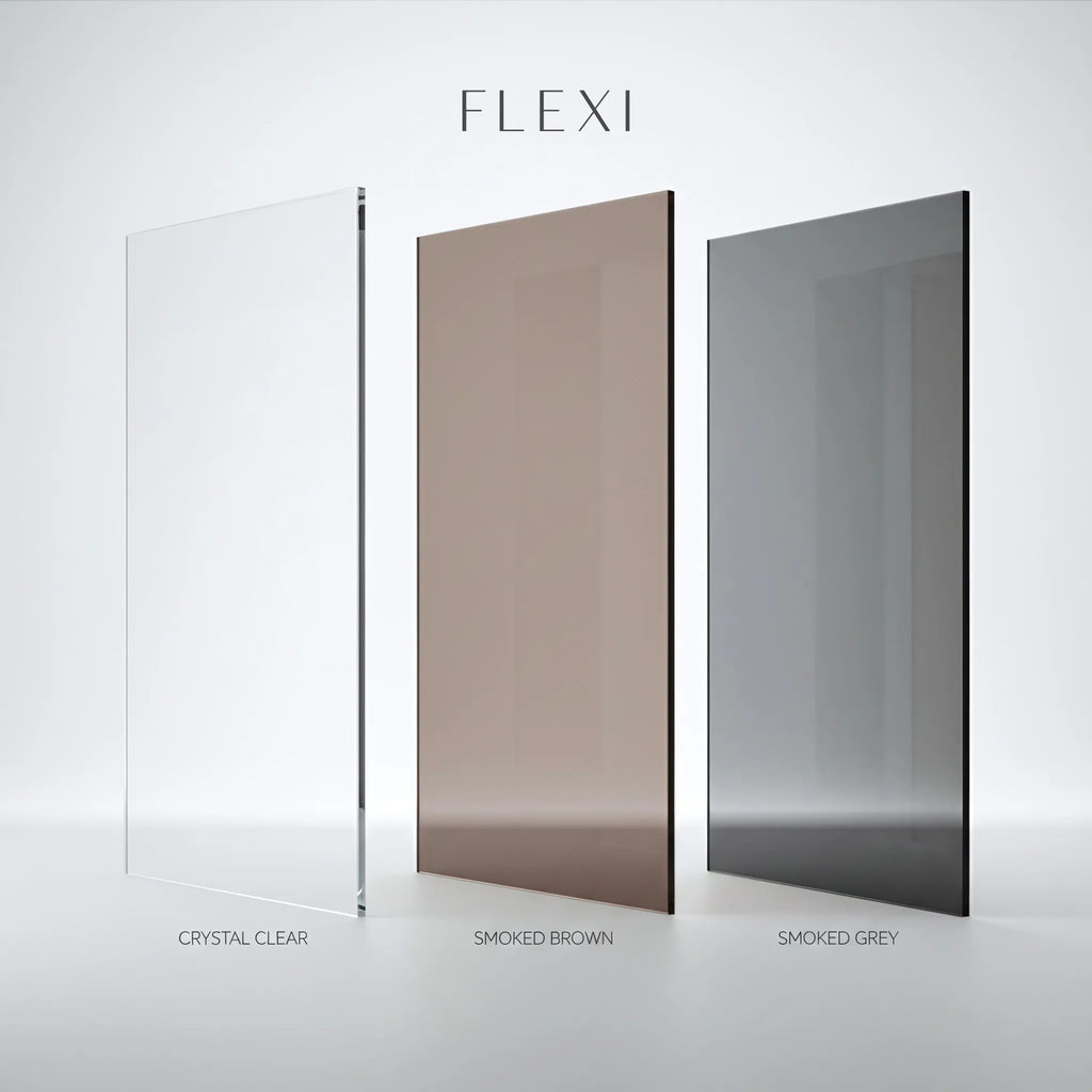 Sprchová zástena Rea Flexi Grey / Brush Gold 80  8