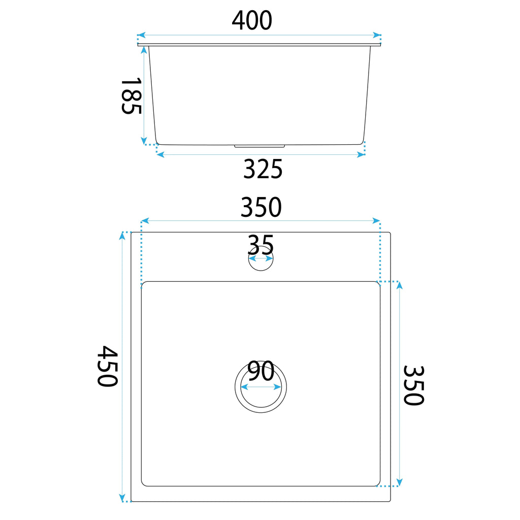 Oceľové umývadlo Leo 40 BRUSH COPPER bez kuchynskej batérie 8