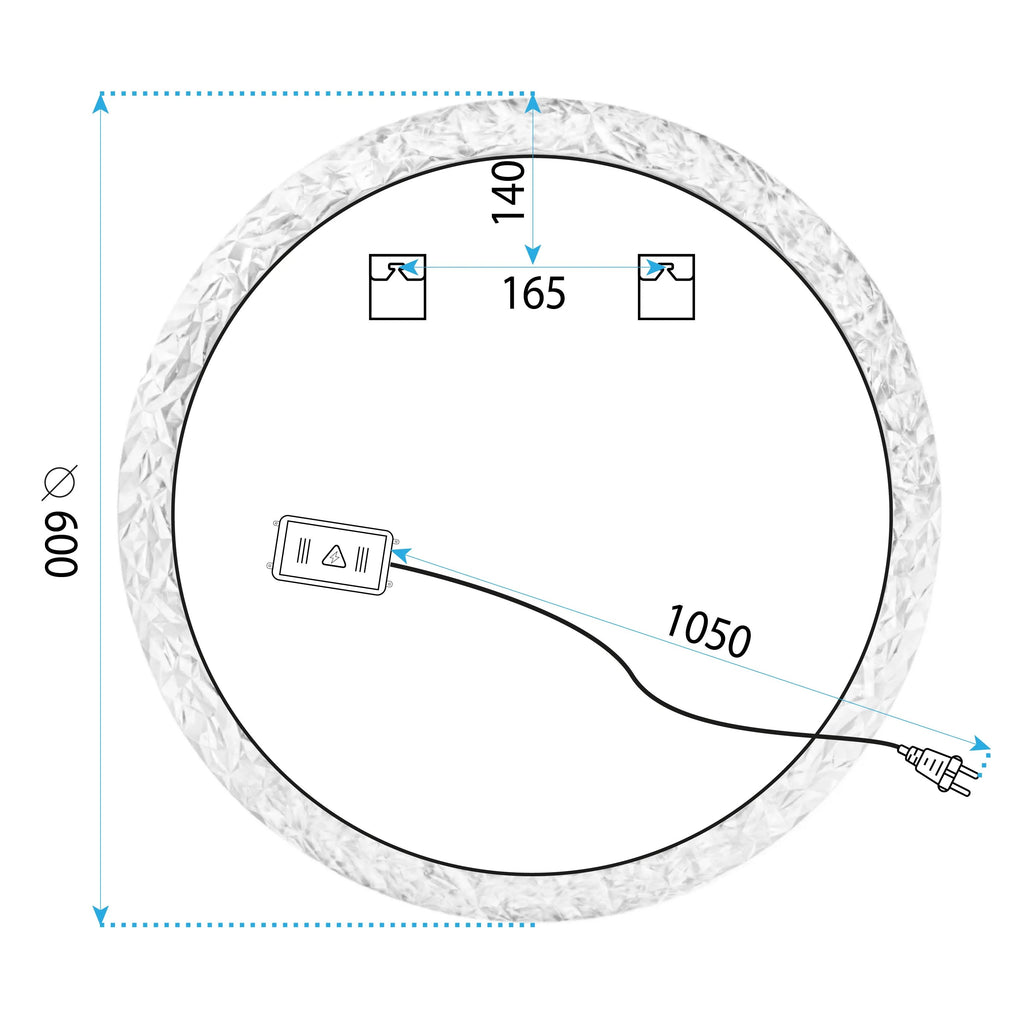 Zrkadlo LED 60cm YH-3562  8