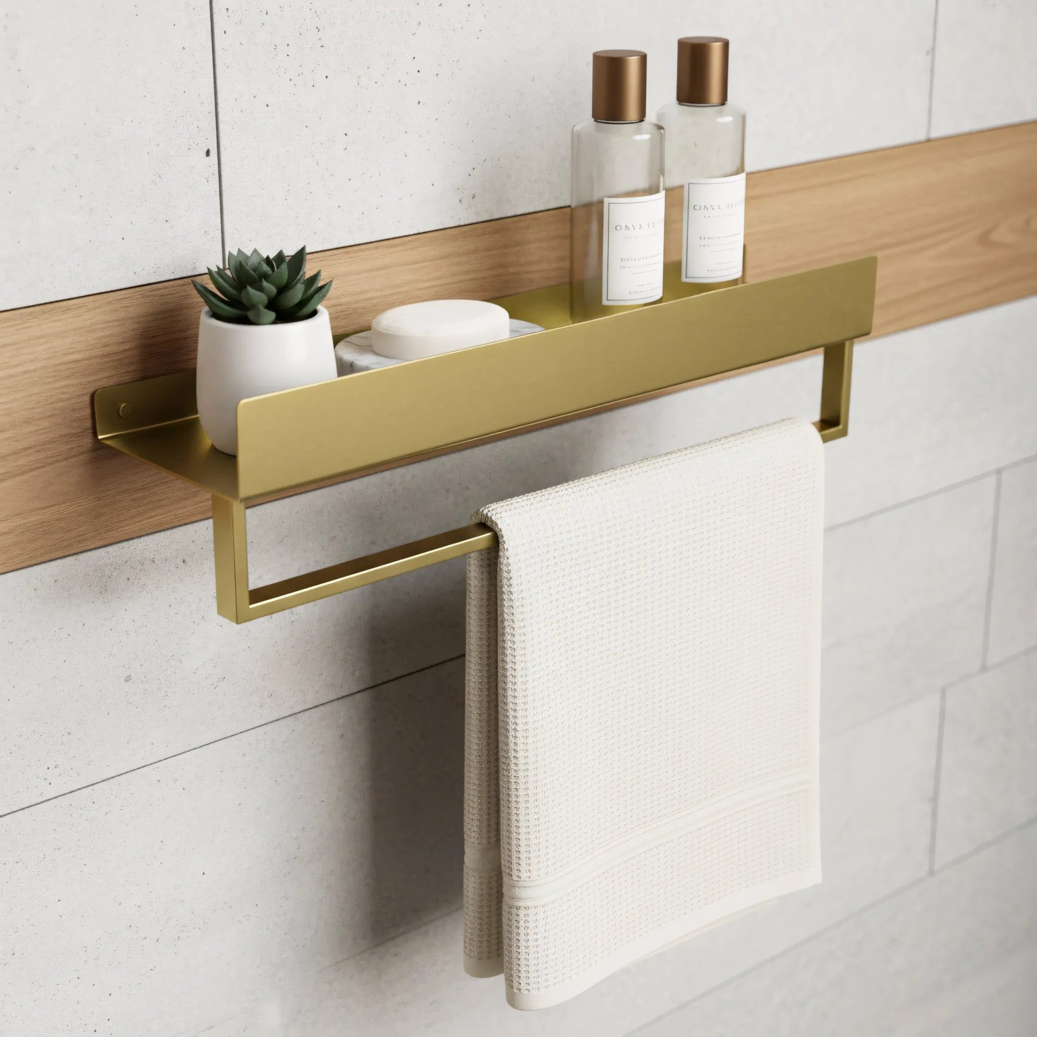 Kúpeľňová polica SF01 60cm gold brush  8