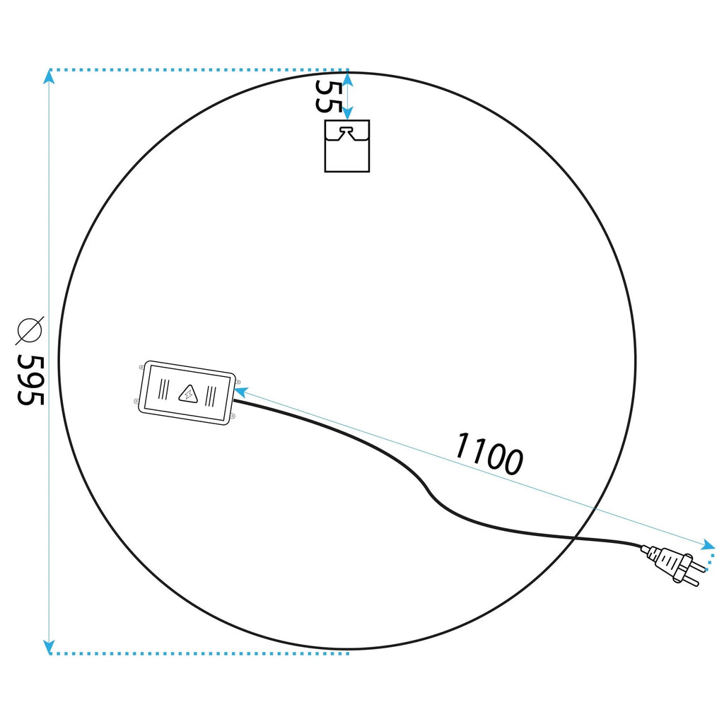 Zrkadlo LED 60cm H108  8
