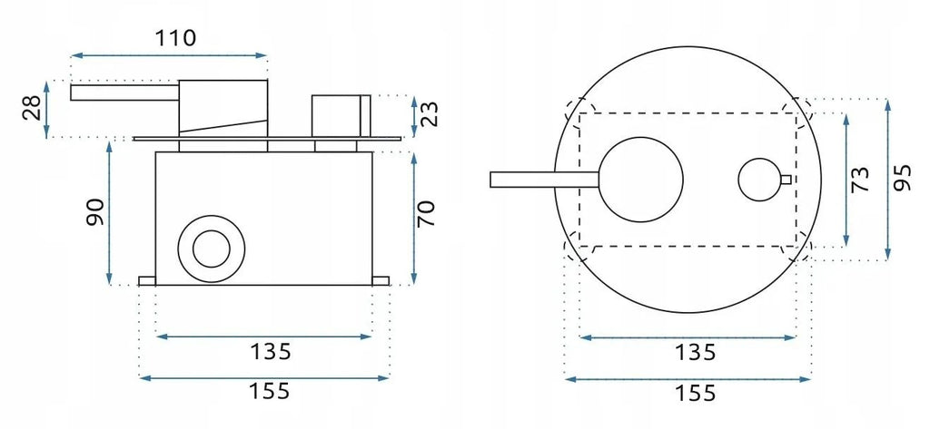 Podomietková sprchová sada Rea Lungo Copper + BOX  8