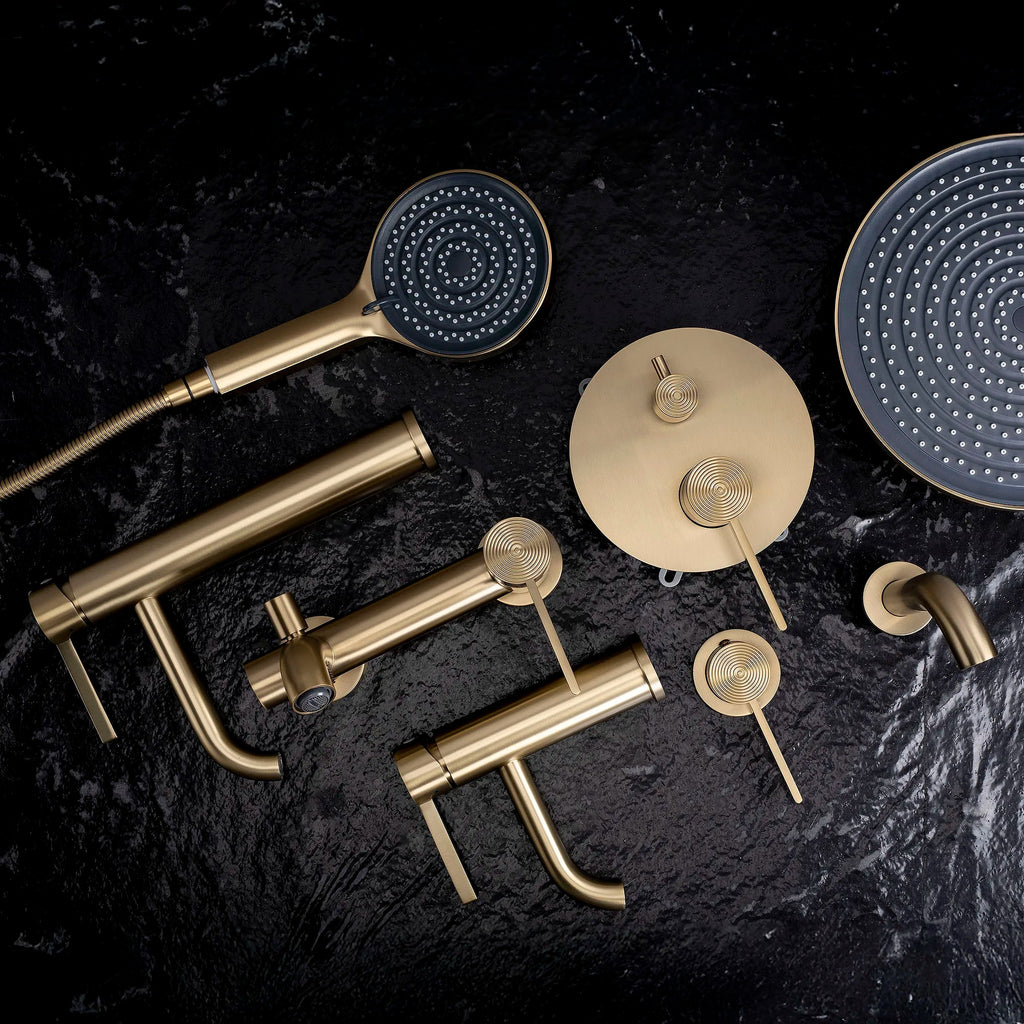 Podomietková vaňová batéria Rea Foster Brush Gold  8