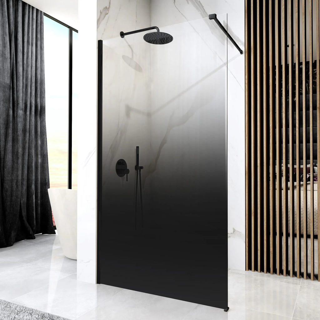 Sprchová zástena Rea Aero Ombre Black/Black 110  8