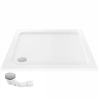 Sprchová akrylová vanička Rea Belmond White 80x80 Krytka kartáčované zlato 8