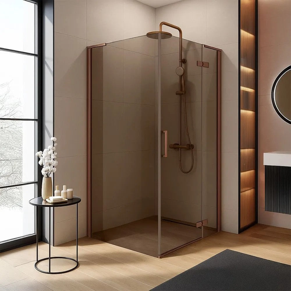 Sprchová kabína REA Hugo 100x80 Copper Brush  8
