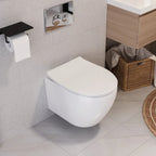 Sada závesnej WC misy REA CARLO Flat Mini Rimless + závesného Bidetu REA CARLO Mini  8