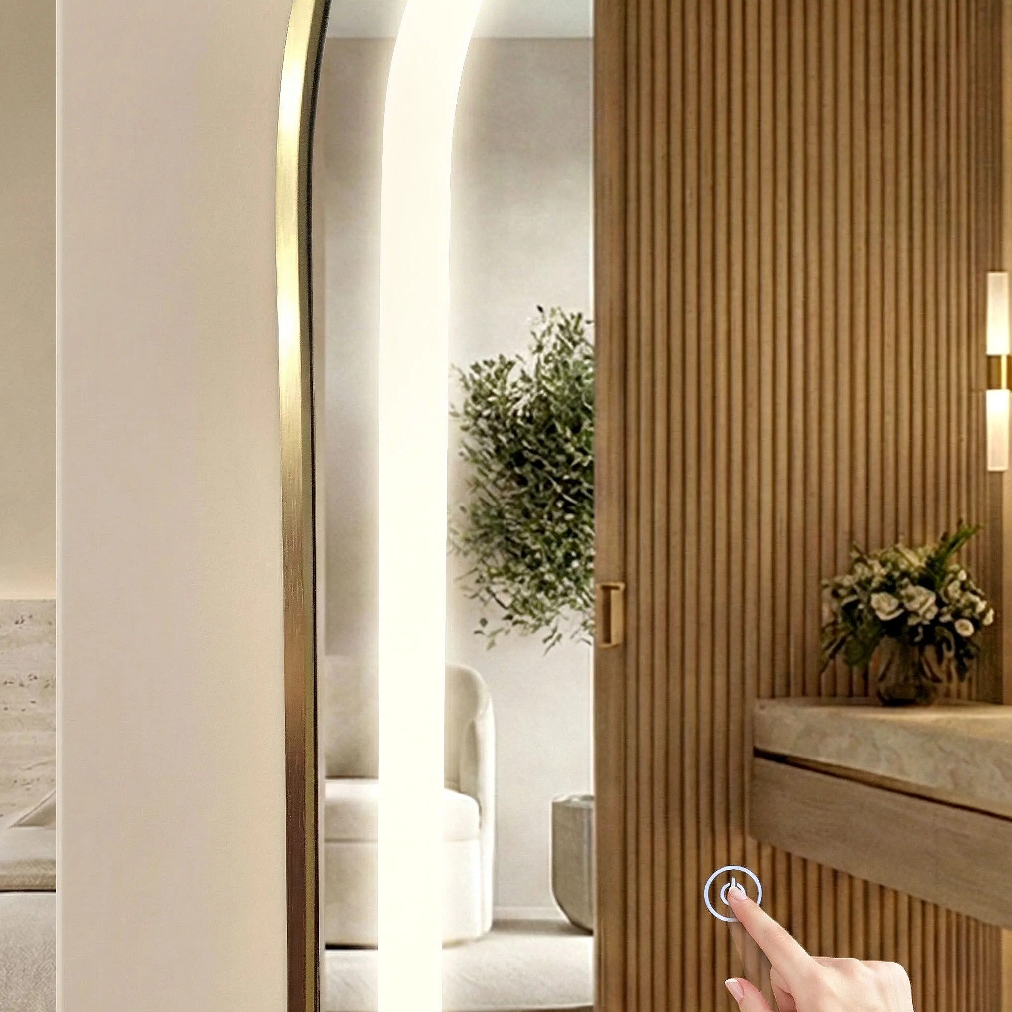 Zrkadlo LED Orbit 60x170cm Brush Gold  8