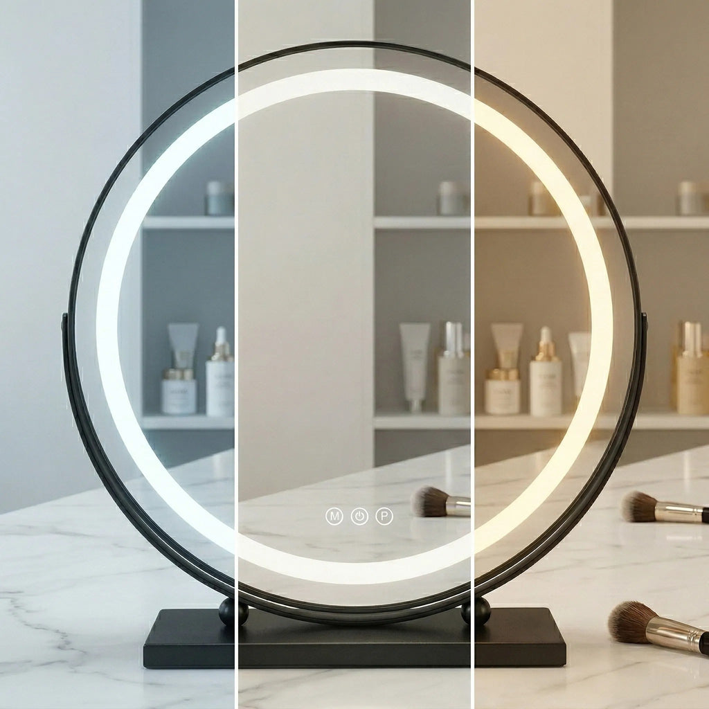Zrkadlo LED MAKE-UP Black 50 cm  8