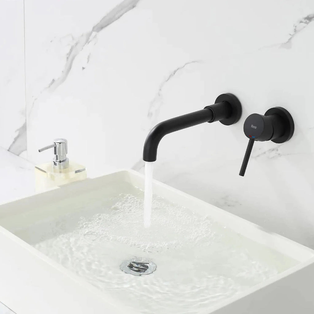 Podomietková batéria Rea Lungo LONG Black Mat matná čierna + BOX  8