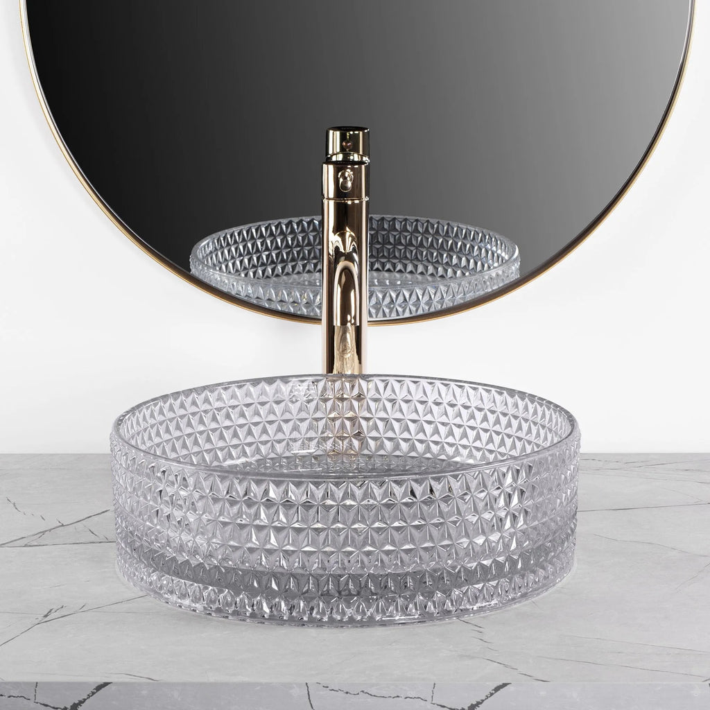 Umývadlo na dosku REA CRISTAL Light Grey  8